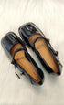 Patent Crossover Mary Jane Block Heel